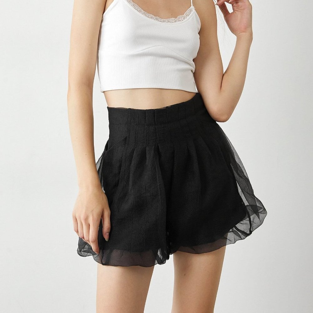 J.Ing Brooks Black Puff Shorts Size S Nwt — image 2 of 5